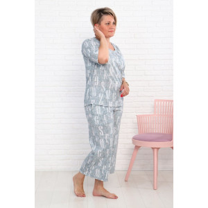 Костюм двойка женский "Джина буквы" кулирка (последний размер) 66,70