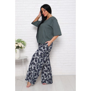 Костюм двойка женский "Джина-2" кулирка (последний размер) листья хаки 58 Костюм двойка женский "Джина-2" кулирка (последний размер) листья хаки 58