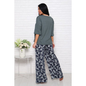 Костюм двойка женский "Джина-2" кулирка (последний размер) листья хаки 58 Костюм двойка женский "Джина-2" кулирка (последний размер) листья хаки 58