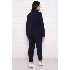 Костюм двойка женский КД-445 флис (последний размер) темно-синий 50,52 Костюм двойка женский КД-445 флис (последний размер) темно-синий 50,52