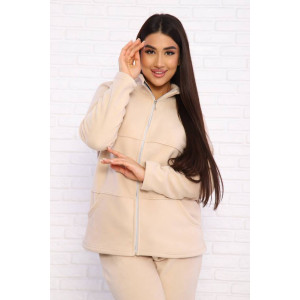 Костюм двойка женский КД-445 флис (последний размер) светло-бежевый 56,60 Костюм двойка женский КД-445 флис (последний размер) светло-бежевый 56,60