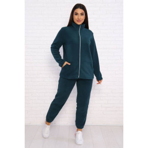 Костюм двойка женский КД-445 флис (последний размер) темно-зеленый 46,60 Костюм двойка женский КД-445 флис (последний размер) темно-зеленый 46,60
