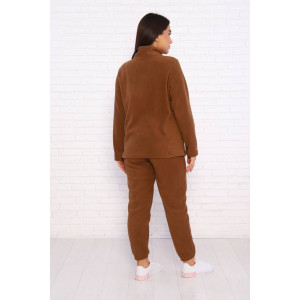 Костюм двойка женский КД-445 флис (последний размер) коричневый 52 Костюм двойка женский КД-445 флис (последний размер) коричневый 52