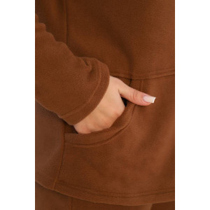 Костюм двойка женский КД-445 флис (последний размер) коричневый 52 Костюм двойка женский КД-445 флис (последний размер) коричневый 52