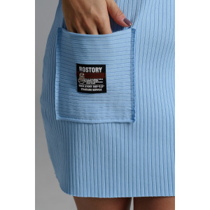 Платье женское №67148 лапша (р-ры: 40-52) голубой Платье женское №67148 лапша (р-ры: 40-52) голубой