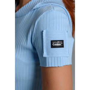 Платье женское №67148 лапша (р-ры: 40-52) голубой Платье женское №67148 лапша (р-ры: 40-52) голубой