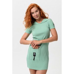 Платье женское №67148 лапша (р-ры: 40-52) олива Платье женское №67148 лапша (р-ры: 40-52) олива