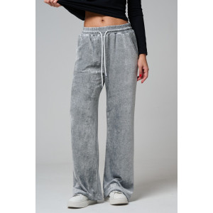 Брюки женские №67190 велюр (р-ры: 44-56) серый Брюки женские №67190 велюр (р-ры: 44-56) серый