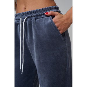 Брюки женские №67190 велюр (р-ры: 44-56) темно-серый Брюки женские №67190 велюр (р-ры: 44-56) темно-серый