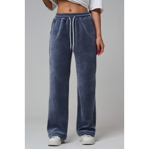 Брюки женские №67190 велюр (р-ры: 44-56) темно-серый Брюки женские №67190 велюр (р-ры: 44-56) темно-серый