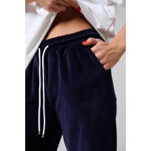 Брюки женские №67190 велюр (р-ры: 44-56) темно-синий Брюки женские №67190 велюр (р-ры: 44-56) темно-синий