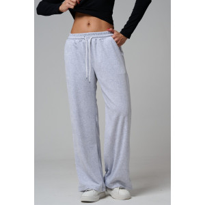 Брюки женские №67190 велюр (р-ры: 44-56) серый меланж Брюки женские №67190 велюр (р-ры: 44-56) серый меланж