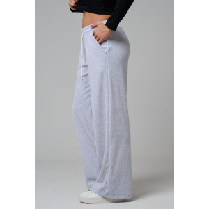 Брюки женские №67190 велюр (р-ры: 44-56) серый меланж Брюки женские №67190 велюр (р-ры: 44-56) серый меланж