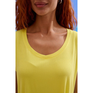 Футболка женская №7494 кашкорсе (р-ры: 42-50) желтый