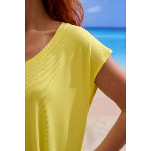 Футболка женская №7494 кашкорсе (р-ры: 42-50) желтый