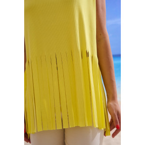 Футболка женская №7494 кашкорсе (р-ры: 42-50) желтый