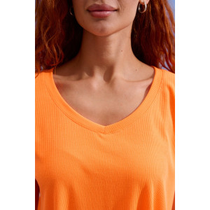Футболка женская №7494 кашкорсе (р-ры: 42-50) оранжевый