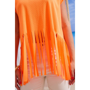 Футболка женская №7494 кашкорсе (р-ры: 42-50) оранжевый