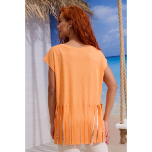 Футболка женская №7494 кашкорсе (р-ры: 42-50) персик