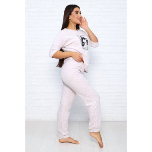 Костюм двойка женский КД-293 махра (последний размер) светло-бежевый 44,46,52,56