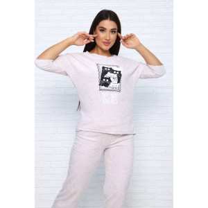 Костюм двойка женский КД-293 махра (последний размер) светло-бежевый 44,46,52,56