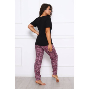 Костюм двойка женский КД-427 кулирка (последний размер) черный-розовый 54 Костюм двойка женский КД-427 кулирка (последний размер) черный-розовый 54