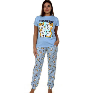 Костюм двойка женский КД-427 кулирка (последний размер) голубой 44,48,54,56 Костюм двойка женский КД-427 кулирка (последний размер) голубой 44,48,54,56