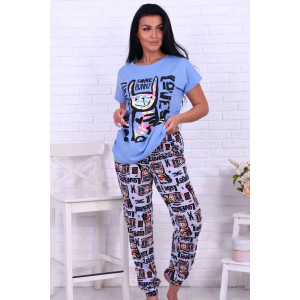 Костюм двойка женский КД-427 кулирка (последний размер) светло-голубой 42,56 Костюм двойка женский КД-427 кулирка (последний размер) светло-голубой 42,56