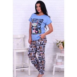 Костюм двойка женский КД-427 кулирка (последний размер) светло-голубой 42,56 Костюм двойка женский КД-427 кулирка (последний размер) светло-голубой 42,56