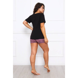 Костюм двойка женский КД-428 кулирка (последний размер) черный-розовый 52 Костюм двойка женский КД-428 кулирка (последний размер) черный-розовый 52