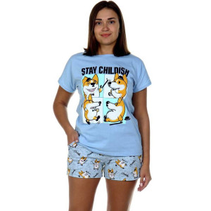 Костюм двойка женский КД-428 кулирка (последний размер) голубой 46,48,52 Костюм двойка женский КД-428 кулирка (последний размер) голубой 46,48,52