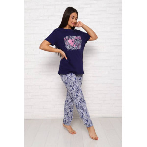 Костюм двойка женский КД-244 кулирка (последний размер) синий 50 Костюм двойка женский КД-244 кулирка (последний размер) синий 50