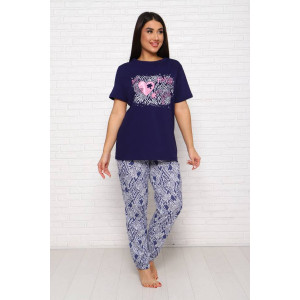 Костюм двойка женский КД-244 кулирка (последний размер) синий 50 Костюм двойка женский КД-244 кулирка (последний размер) синий 50