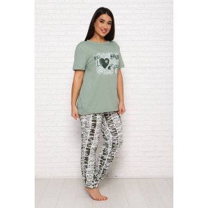 Костюм двойка женский КД-244 кулирка (последний размер) оливковый 52,62 Костюм двойка женский КД-244 кулирка (последний размер) оливковый 52,62