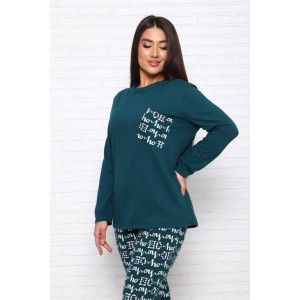 Костюм двойка женский КД-437 кулирка (последний размер) зеленый 62