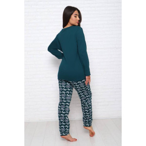 Костюм двойка женский КД-437 кулирка (последний размер) зеленый 62