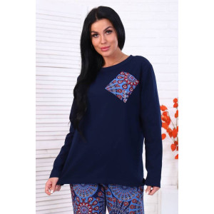 Костюм двойка женский КД-437 кулирка (последний размер) чернильный 60 Костюм двойка женский КД-437 кулирка (последний размер) чернильный 60