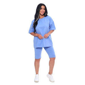 Костюм двойка женский КД-443 кулирка (последний размер) голубой 48 Костюм двойка женский КД-443 кулирка (последний размер) голубой 48