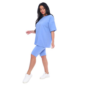 Костюм двойка женский КД-443 кулирка (последний размер) голубой 48 Костюм двойка женский КД-443 кулирка (последний размер) голубой 48