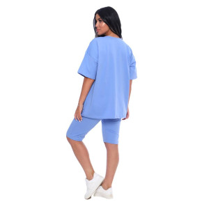 Костюм двойка женский КД-443 кулирка (последний размер) голубой 48 Костюм двойка женский КД-443 кулирка (последний размер) голубой 48