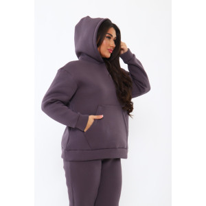 Костюм двойка женский КД-00447 футер 3-х нитка (последний размер) лиловый 58 Костюм двойка женский КД-00447 футер 3-х нитка (последний размер) лиловый 58