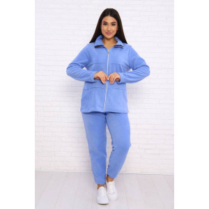 Костюм двойка женский КД-445 флис (последний размер) голубой 46,56 Костюм двойка женский КД-445 флис (последний размер) голубой 46,56