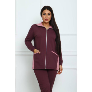 Костюм двойка женский КД-445 футер 2-х нитка с лайкрой (последний размер) темно-бордовый 52,54 Костюм двойка женский КД-445 футер 2-х нитка с лайкрой (последний размер) темно-бордовый 52,54