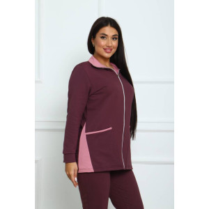 Костюм двойка женский КД-445 футер 2-х нитка с лайкрой (последний размер) темно-бордовый 52,54 Костюм двойка женский КД-445 футер 2-х нитка с лайкрой (последний размер) темно-бордовый 52,54