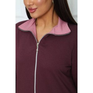 Костюм двойка женский КД-445 футер 2-х нитка с лайкрой (последний размер) темно-бордовый 52,54 Костюм двойка женский КД-445 футер 2-х нитка с лайкрой (последний размер) темно-бордовый 52,54