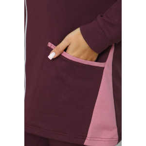 Костюм двойка женский КД-445 футер 2-х нитка с лайкрой (последний размер) темно-бордовый 52,54 Костюм двойка женский КД-445 футер 2-х нитка с лайкрой (последний размер) темно-бордовый 52,54