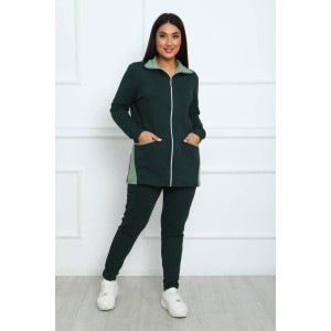 Костюм двойка женский КД-445 футер 2-х нитка с лайкрой (последний размер) салатовый-зеленый 52 Костюм двойка женский КД-445 футер 2-х нитка с лайкрой (последний размер) салатовый-зеленый 52