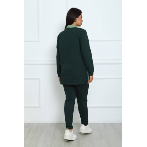 Костюм двойка женский КД-445 футер 2-х нитка с лайкрой (последний размер) салатовый-зеленый 52 Костюм двойка женский КД-445 футер 2-х нитка с лайкрой (последний размер) салатовый-зеленый 52