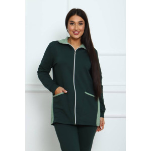 Костюм двойка женский КД-445 футер 2-х нитка с лайкрой (последний размер) салатовый-зеленый 52 Костюм двойка женский КД-445 футер 2-х нитка с лайкрой (последний размер) салатовый-зеленый 52