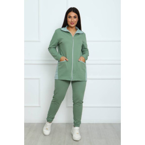 Костюм двойка женский КД-445 футер 2-х нитка с лайкрой (последний размер) фисташковый 52,58 Костюм двойка женский КД-445 футер 2-х нитка с лайкрой (последний размер) фисташковый 52,58